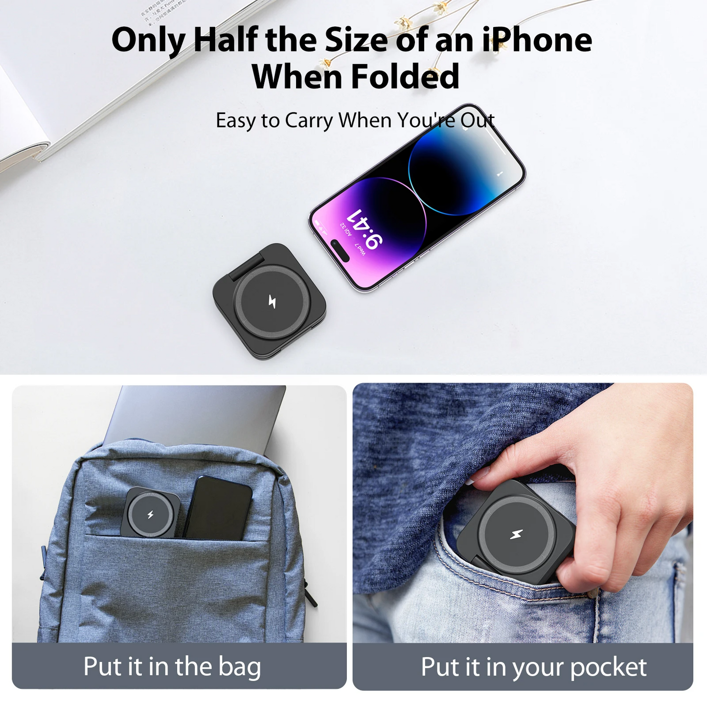 Portable 3-in-1 Wireless Charger - Yuziq
