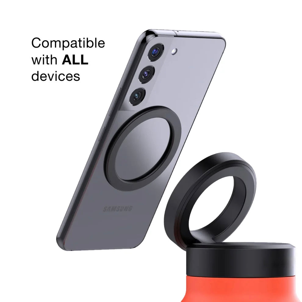 Water Bottle with Magnetic Phone Holder