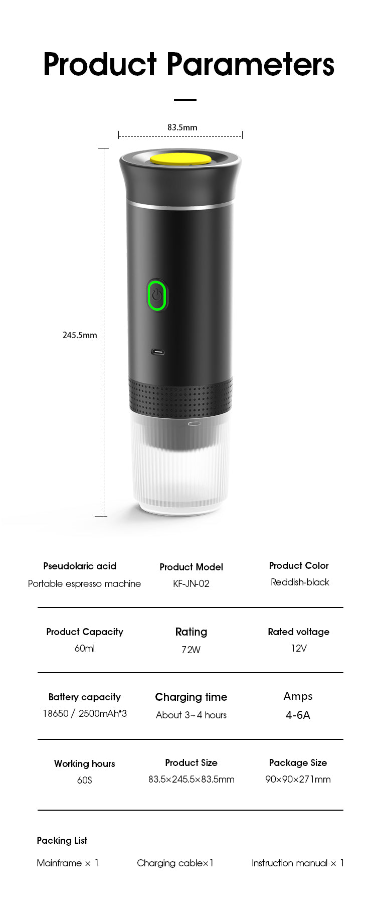 Portable Coffee Espresso 3 in 1