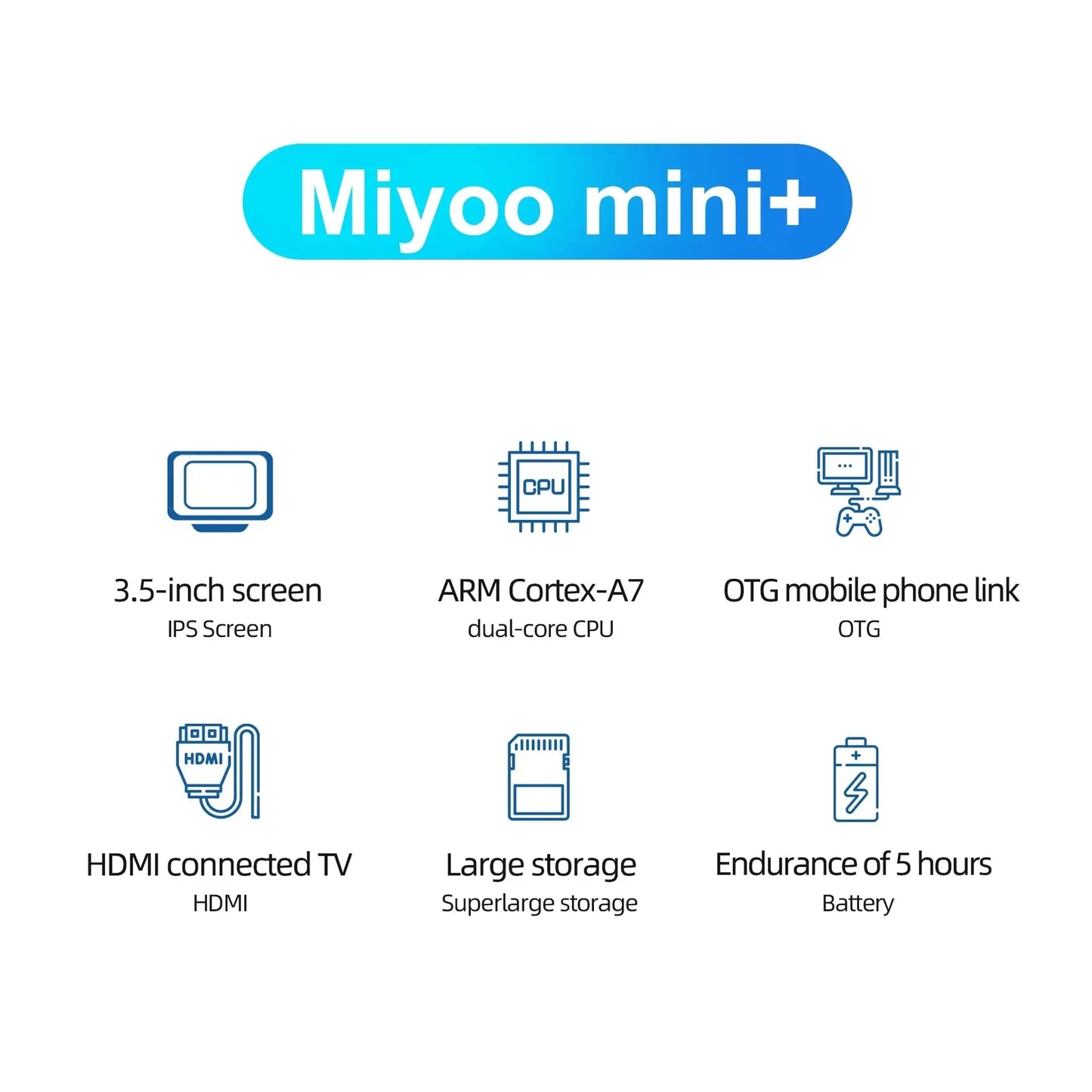MIYOO Портативна ігрова консоль - V2 Mini+