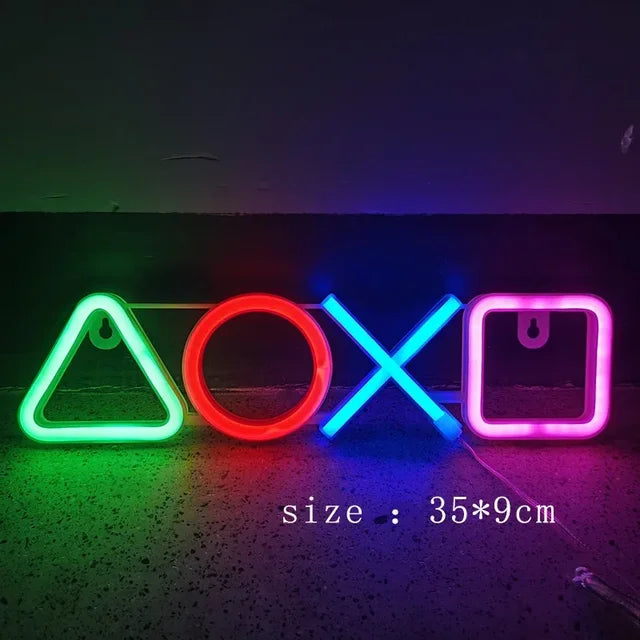 Світлодіодна неонова вивіска для гравців - настінний декор із живленням від USB 