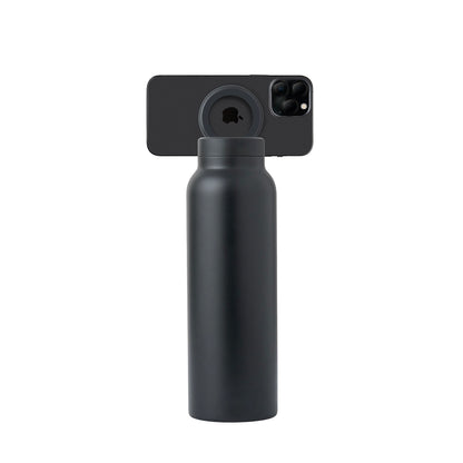 Water Bottle with Magnetic Phone Holder