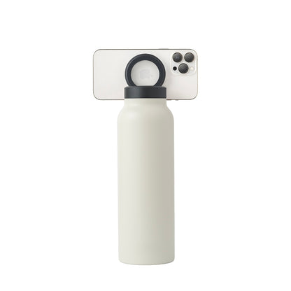Water Bottle with Magnetic Phone Holder